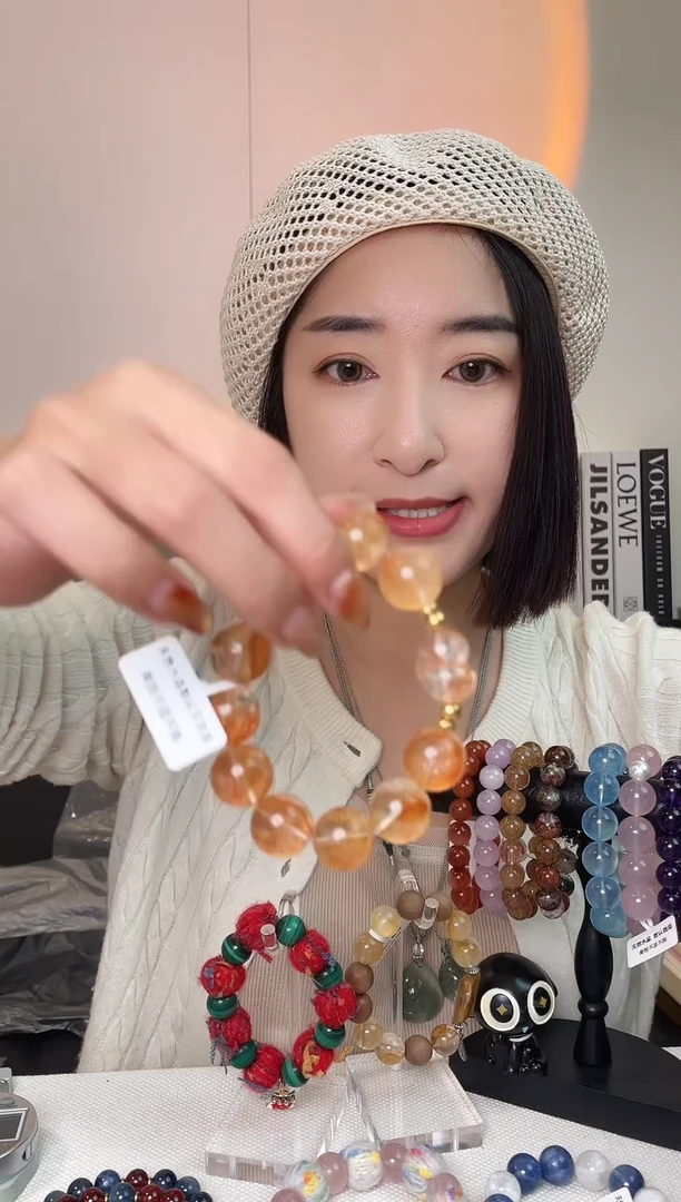 未镶嵌手链水晶15mm芬达胶花手串，拍10单发整串，拍错发单珠