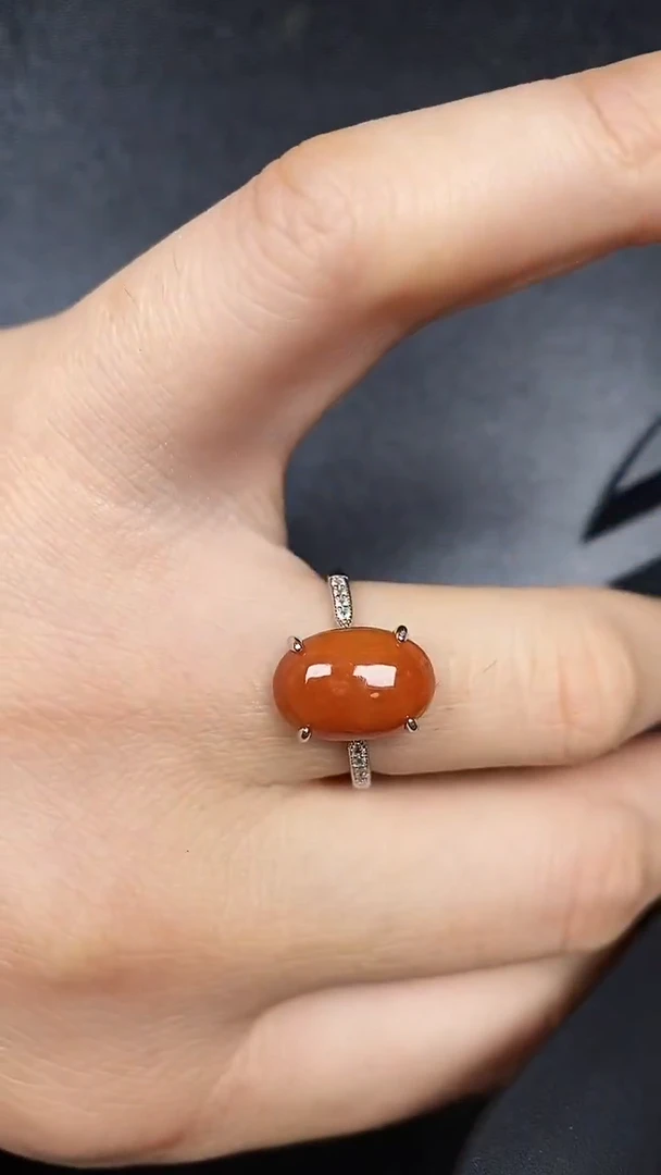 银S925镶嵌戒指翡翠1980