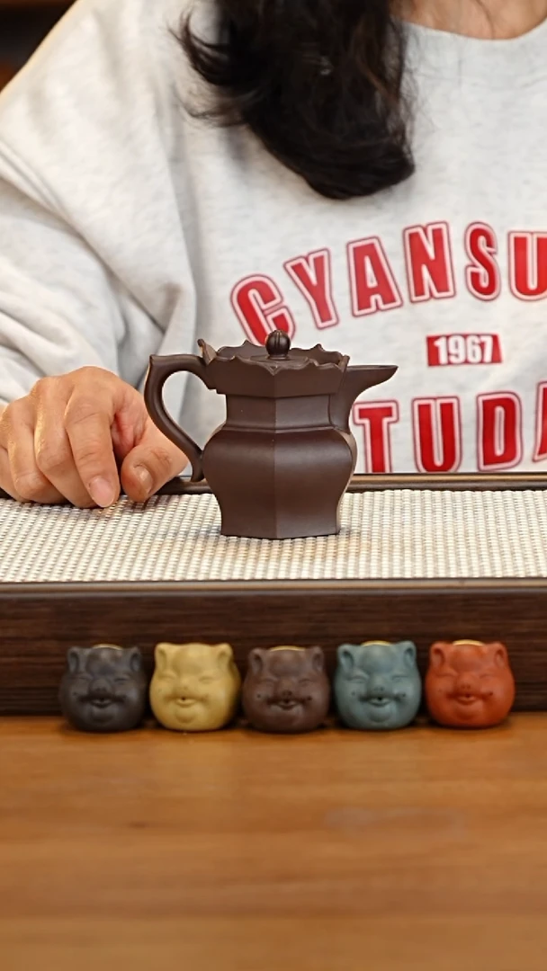 【闪购商品】紫砂茶壶紫泥高僧帽100cc