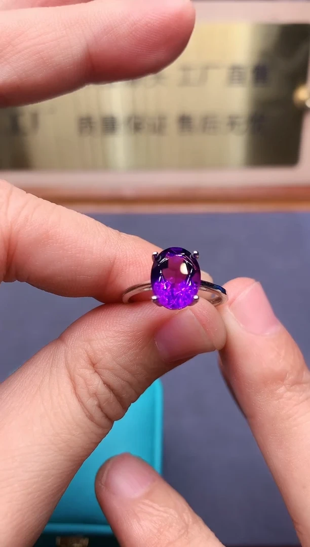 【闪购商品】紫晶戒指银S925镶嵌........