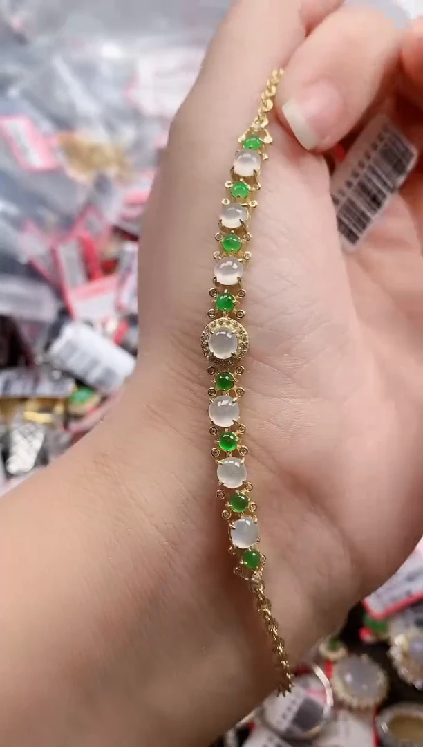 银S925镶嵌戒指翡翠天然A货缅甸翡翠