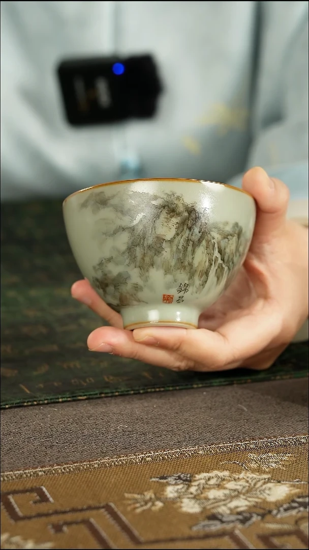 善窑厂汝窑山水主人杯