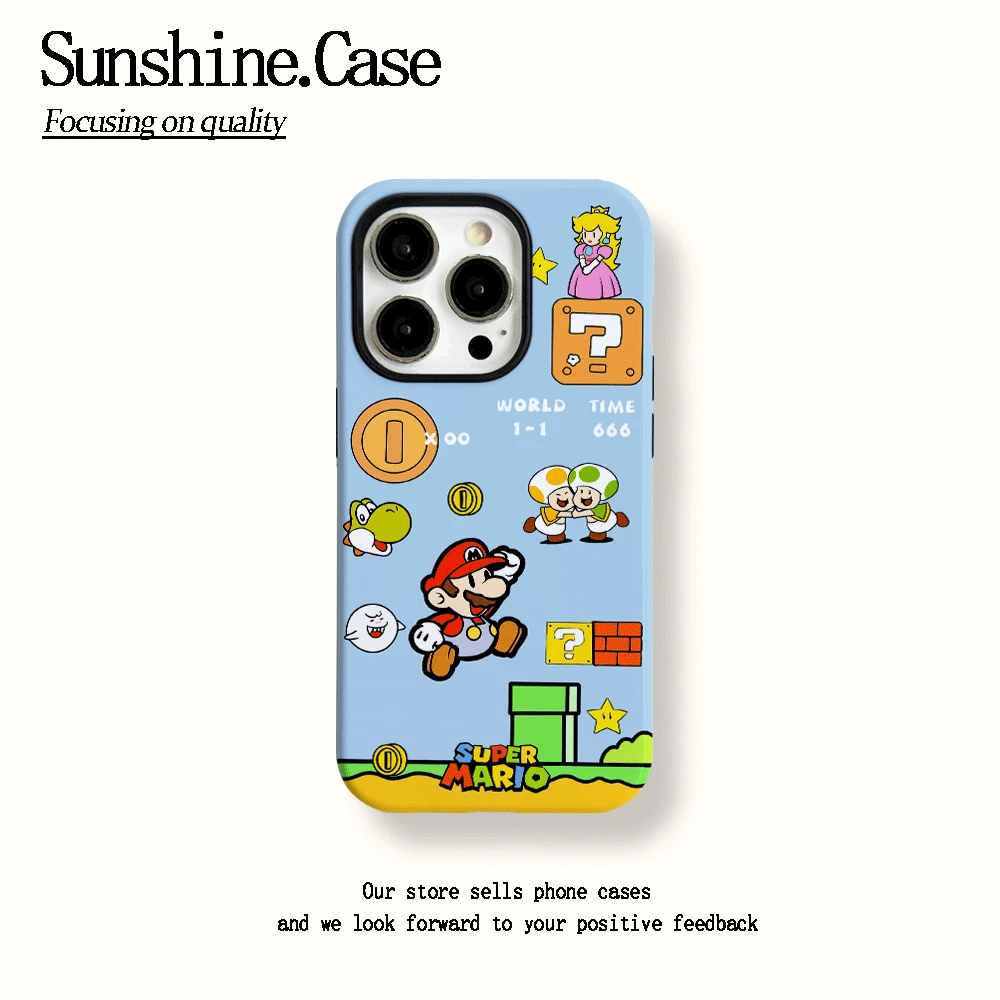 菲林二合一适用苹果华为vivo小米oppo手机壳超级玛丽16PRO/15