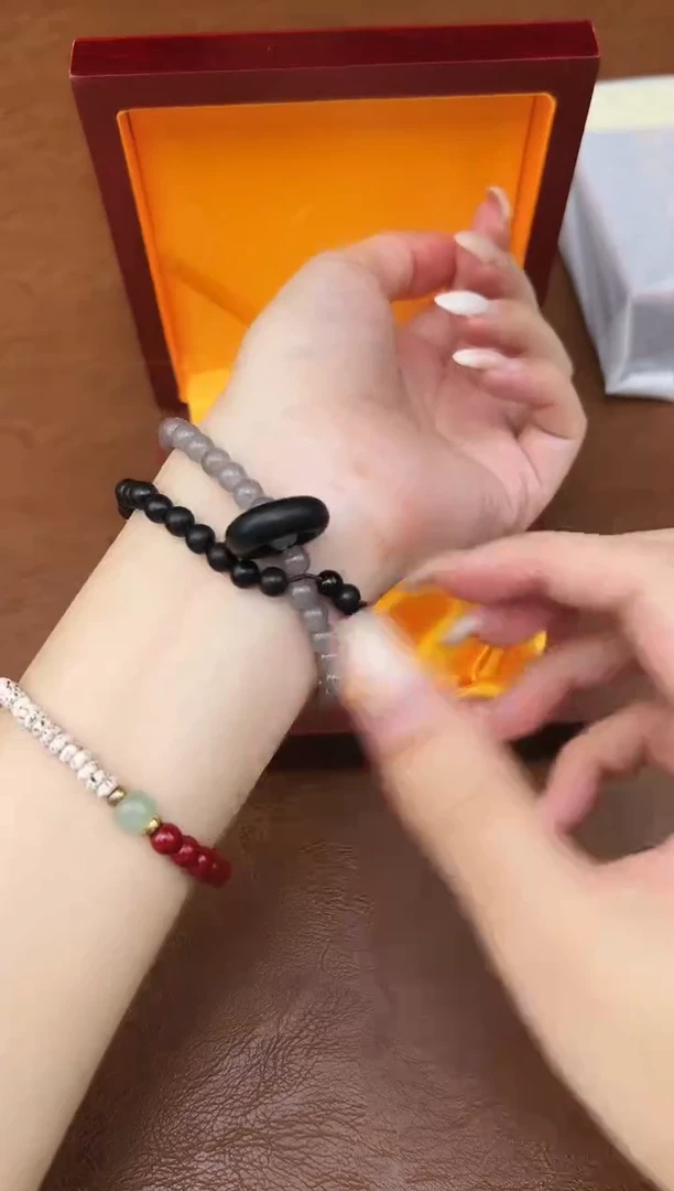 万家文玩阁黑檀双圈链接@@SP040