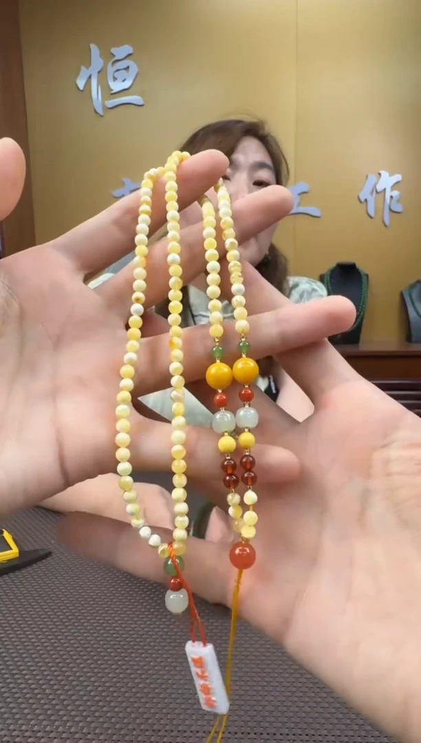 未镶嵌颈饰琥珀项链4-5多样性，发一