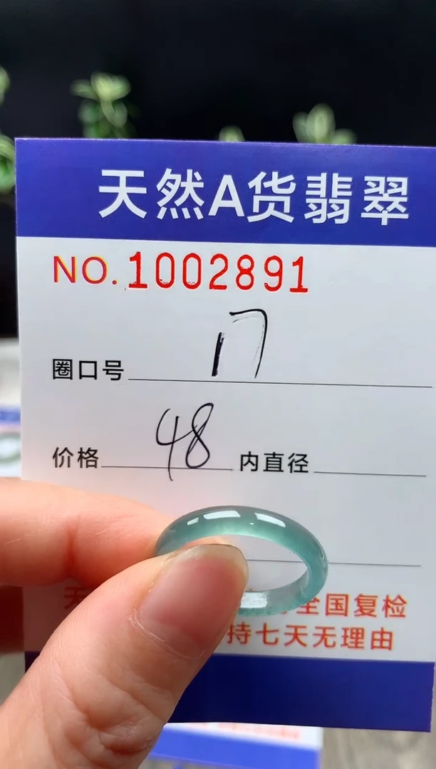 未镶嵌戒指翡翠17#