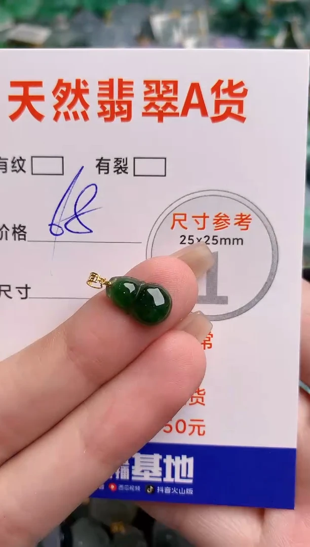 翡翠18K金镶嵌颈饰24000477