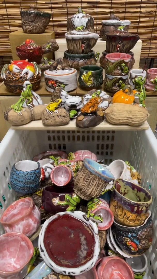 精美粗陶手工柴烧