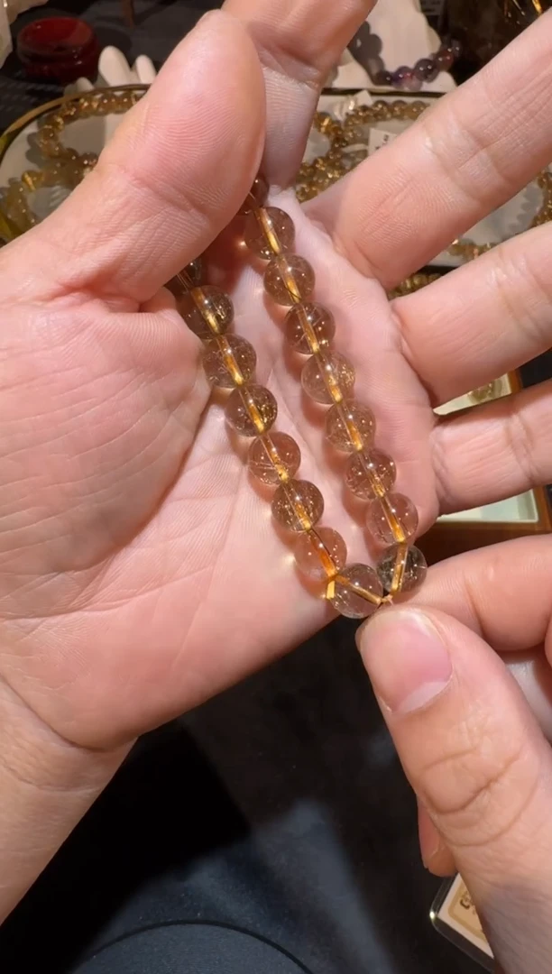 未镶嵌手串发晶SJ-603金发晶