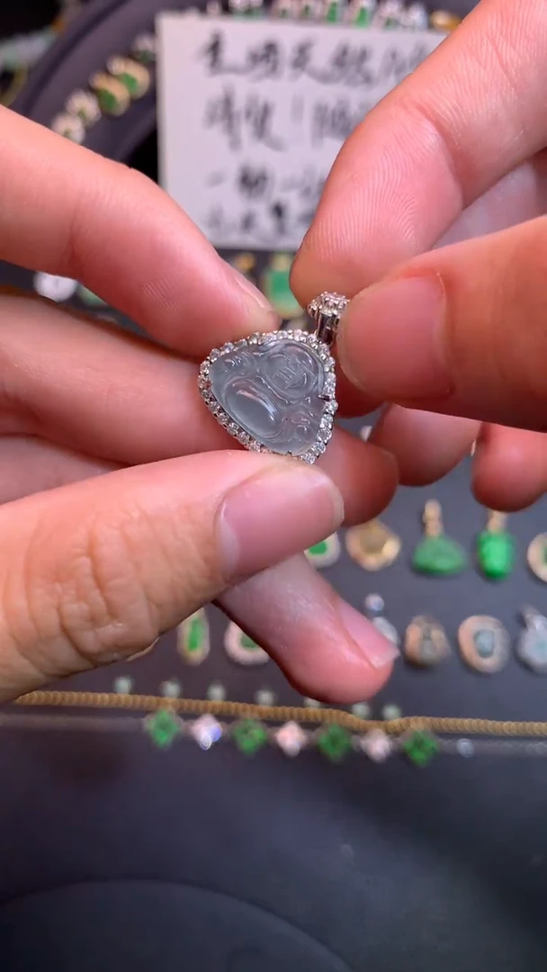 颈饰银S925镶嵌翡翠1