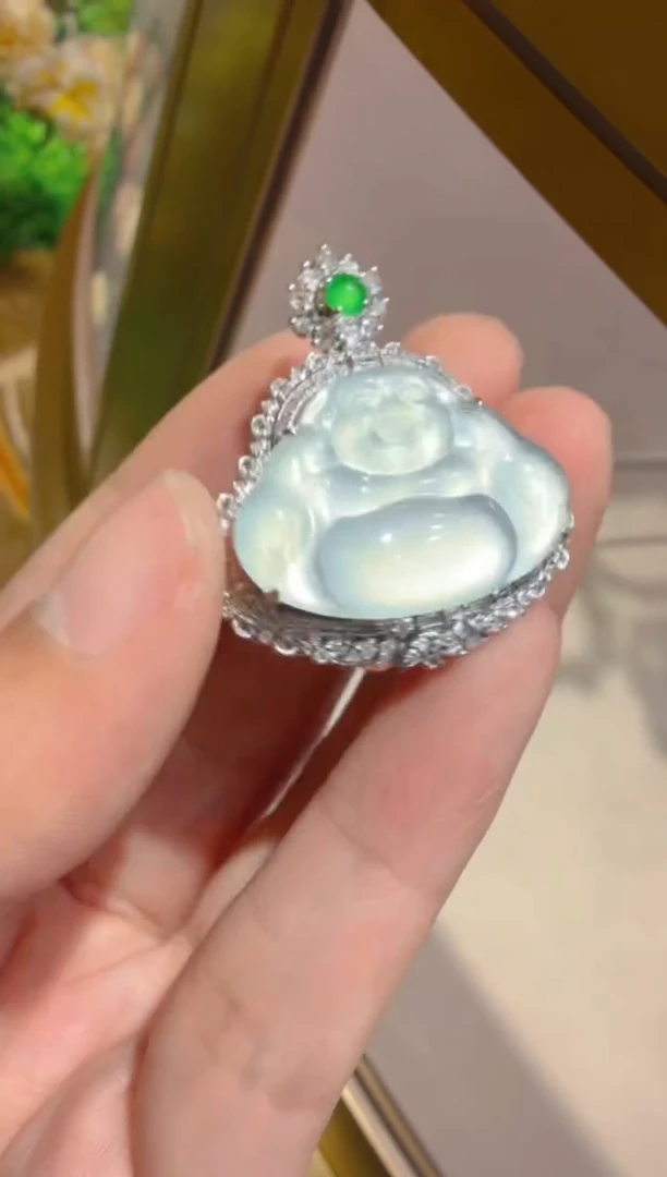 吊坠(不含链)18K金镶嵌翡翠多样性团购发一件