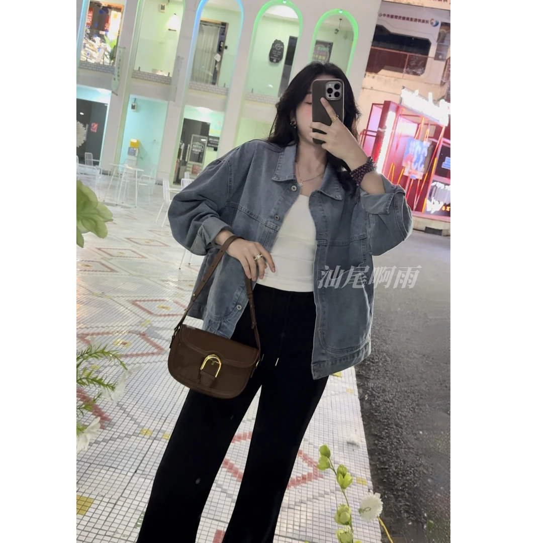 复古牛仔外套女秋季新款韩版慵懒风高级感宽松休闲夹克洋气上衣潮