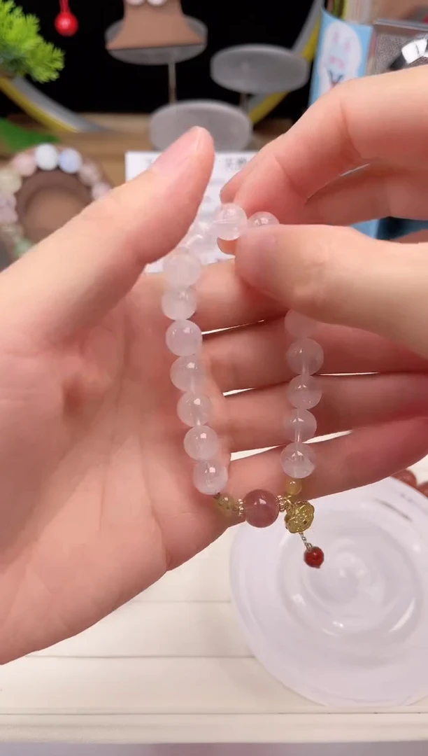未镶嵌手链水晶白幽灵设计款