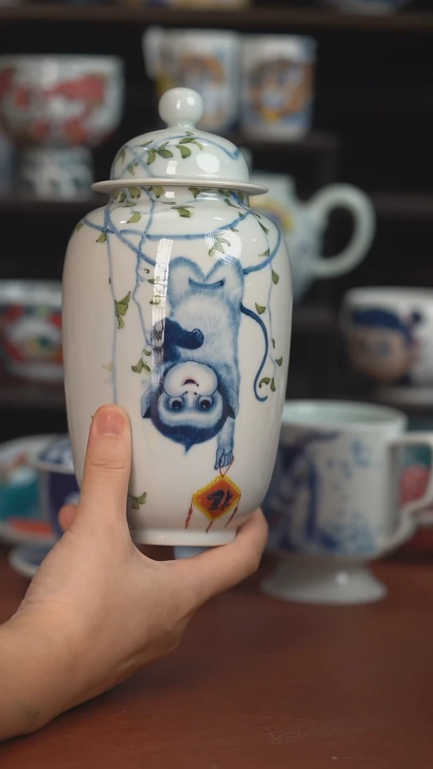 老师作品墨渊茶叶罐（微瑕福利 ）