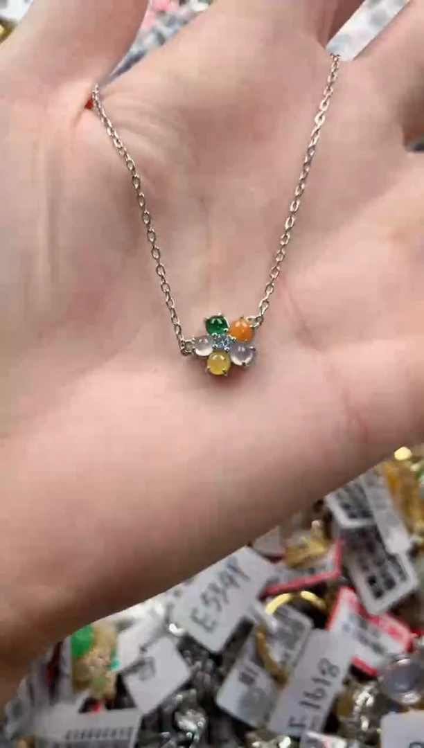 银S925镶嵌戒指翡翠222   5