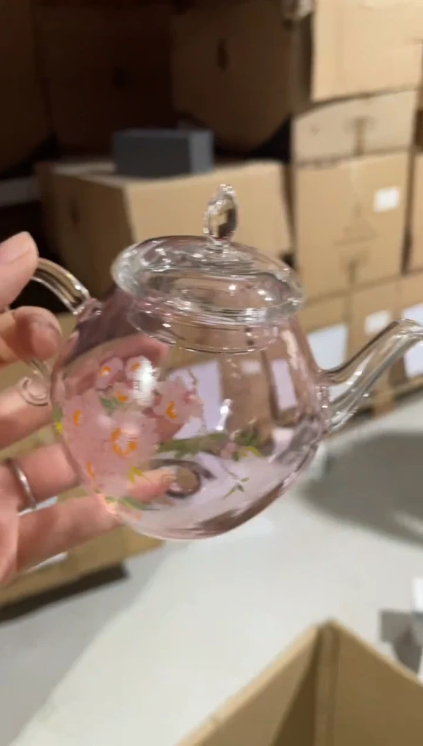 遇器粉色桃花小壶啊啊