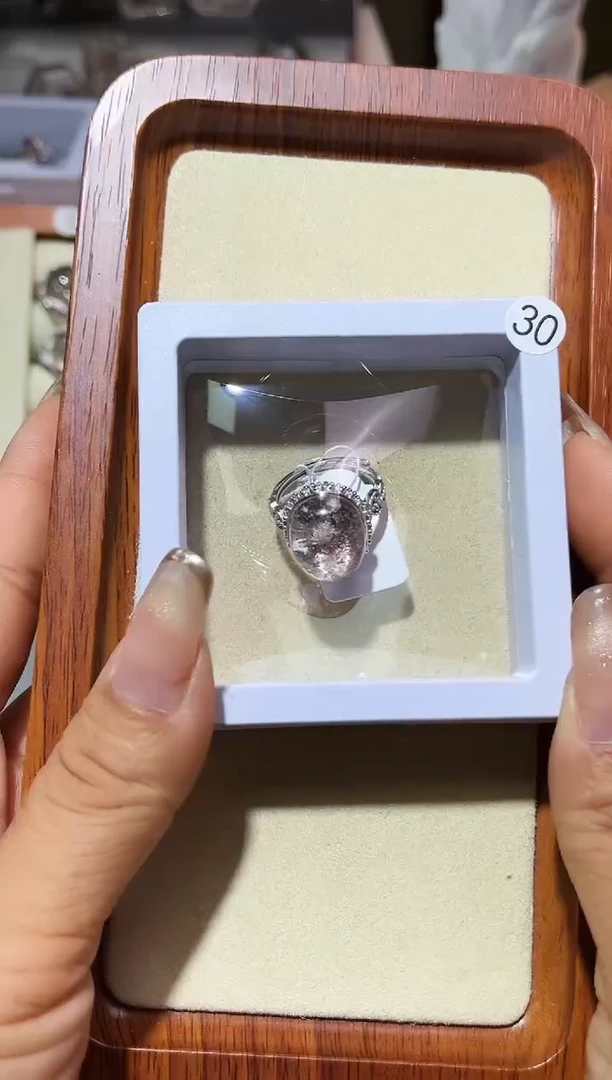 【闪购商品】水晶戒指银S925镶嵌定制