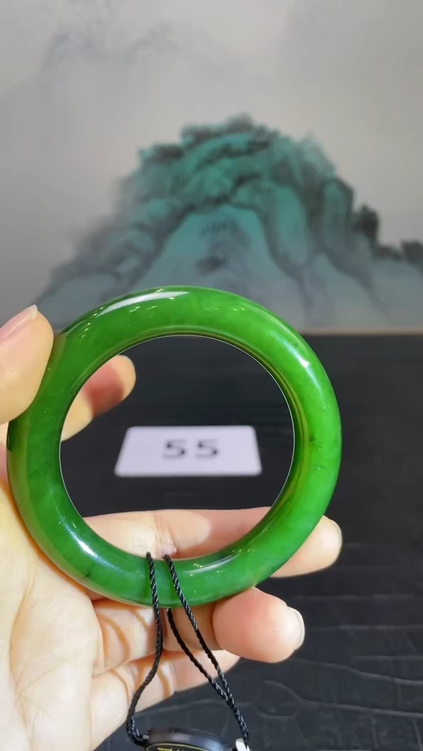 未镶嵌手镯和田玉（碧玉）好***啊55