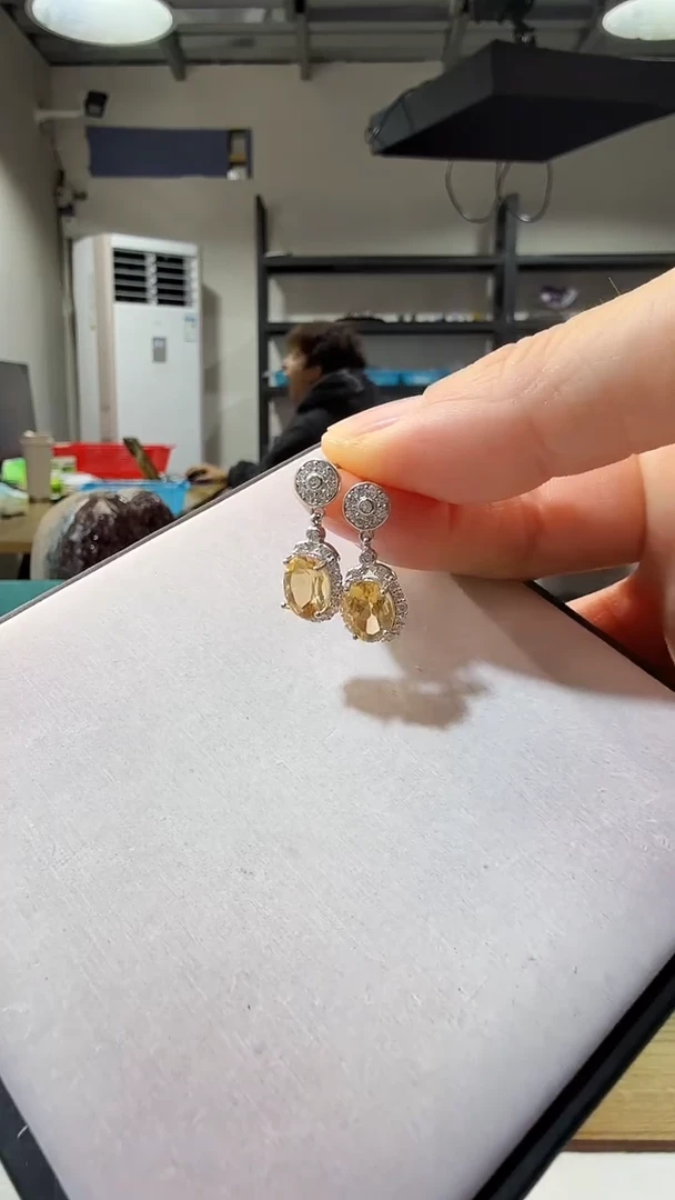 未镶嵌耳钉水晶优0796