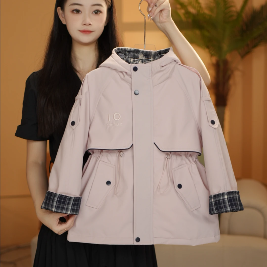 新女童2025秋外套清新碎花纹路时尚外套QWT25166