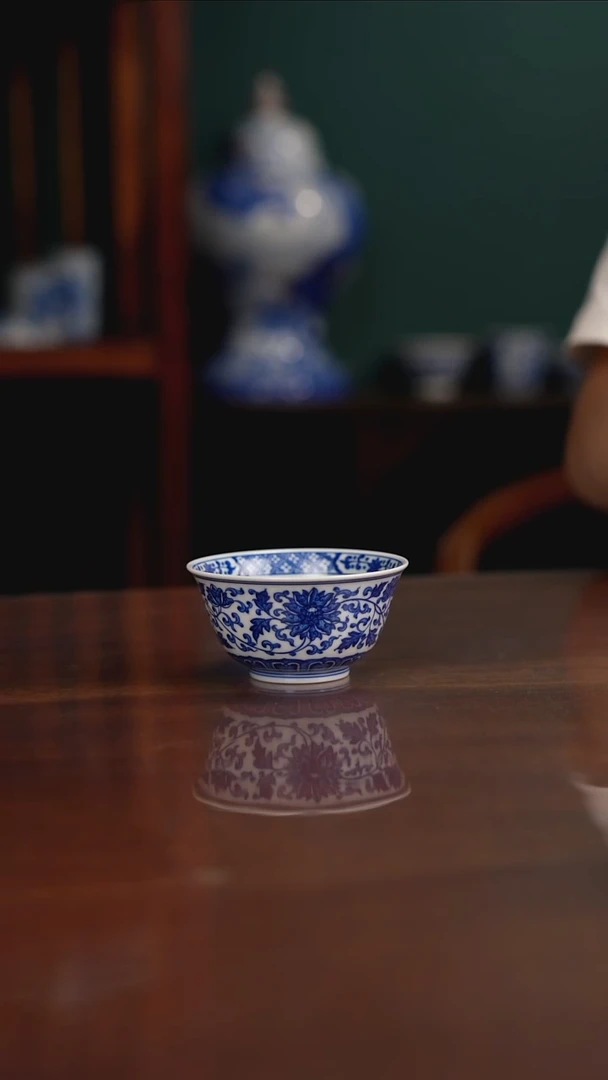 晓月柴窑 缠枝杯