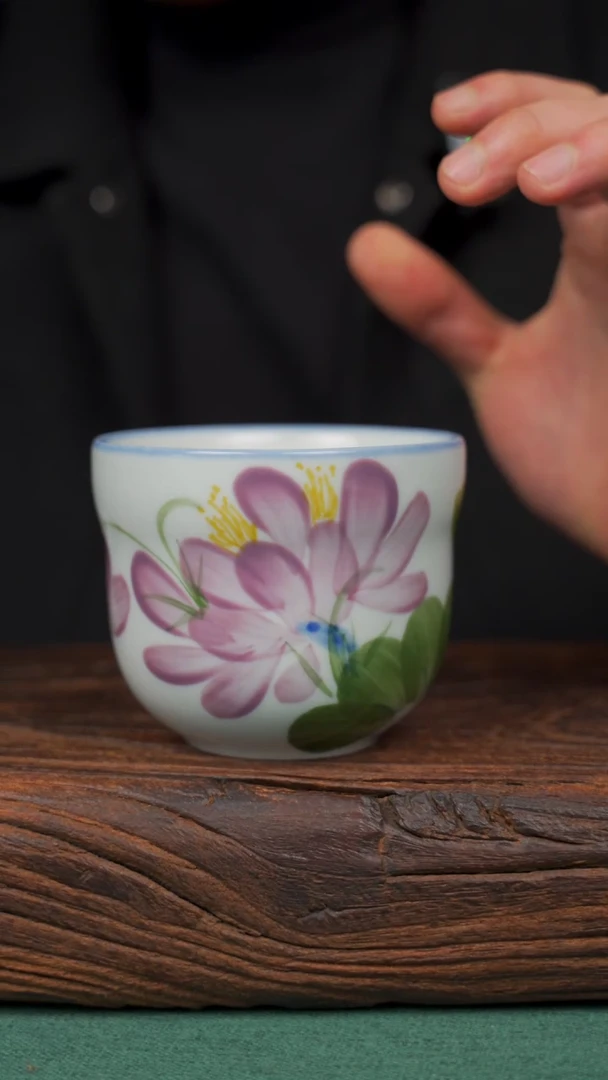 【闪购商品】瓷片41寻一缕瓷香杯釉下手工手绘瓷器