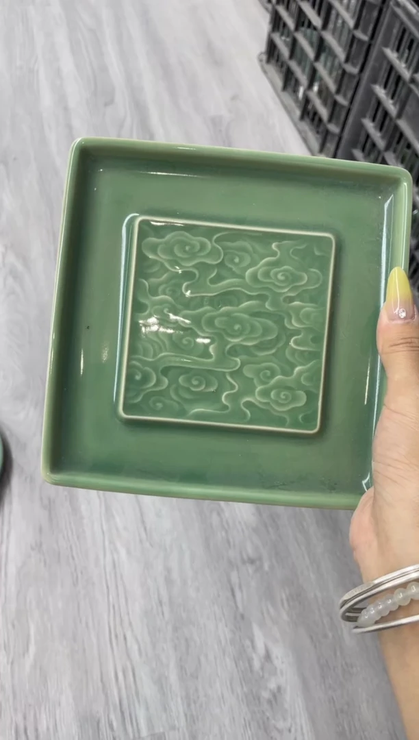 纯手工 特价福利 微瑕 慧仙青瓷