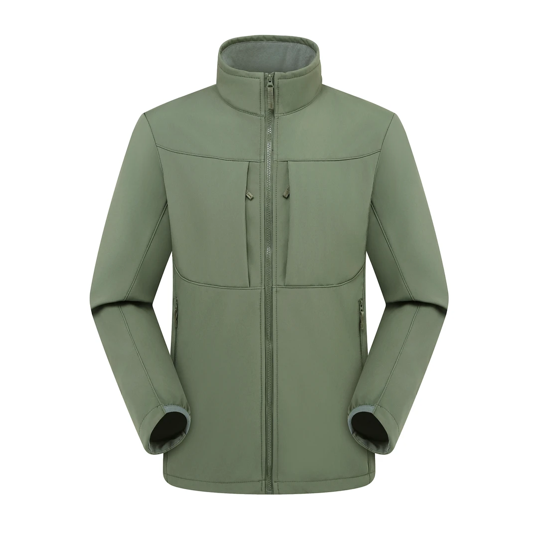 SR SAINT-RODIN新款户外立领防水防风保暖抓绒软壳衣露营徒步登山