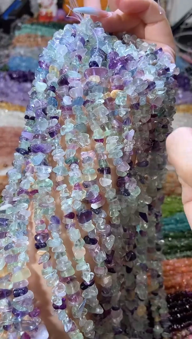 水晶珠宝半成品未镶嵌aaa浅萤