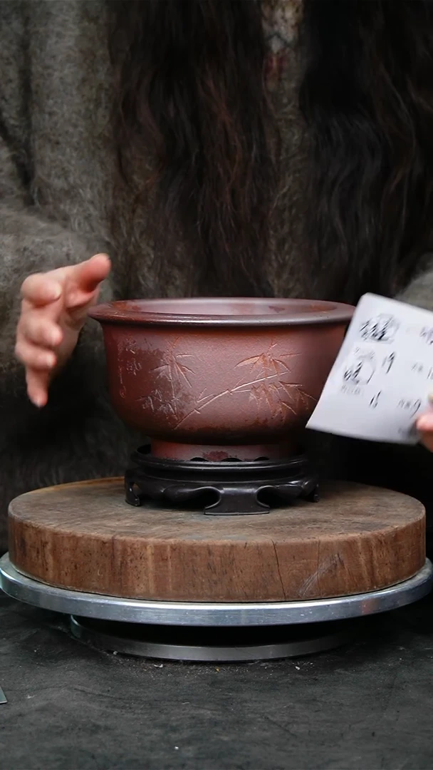 紫砂花盆4152+s颜色不挑