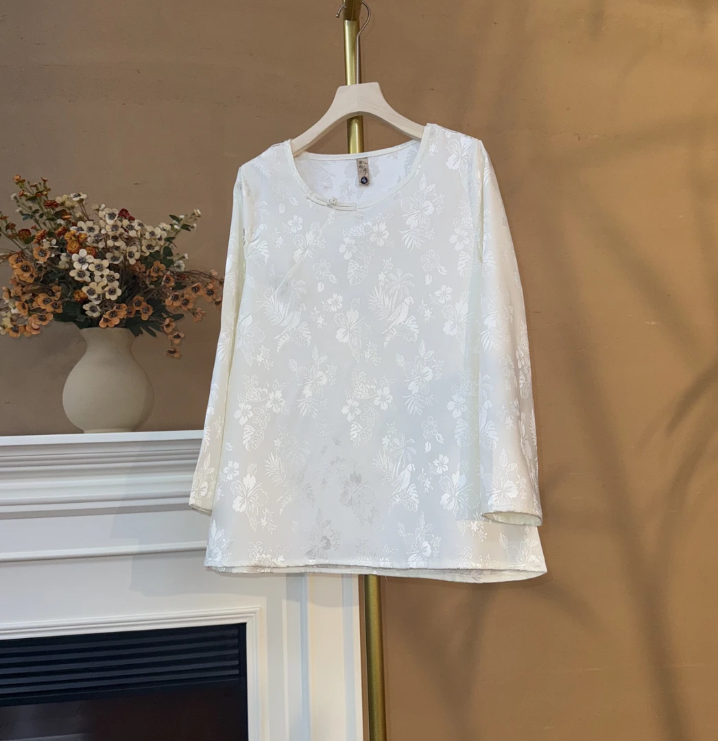 [‌‌‌雨别]Q361春季新款显瘦宽松简约长袖时尚休闲打底衫