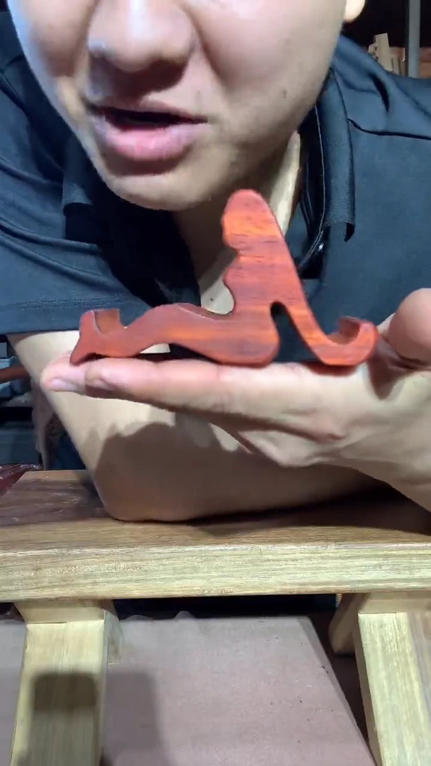 非洲紫檀（红花梨）美人鱼手机支架