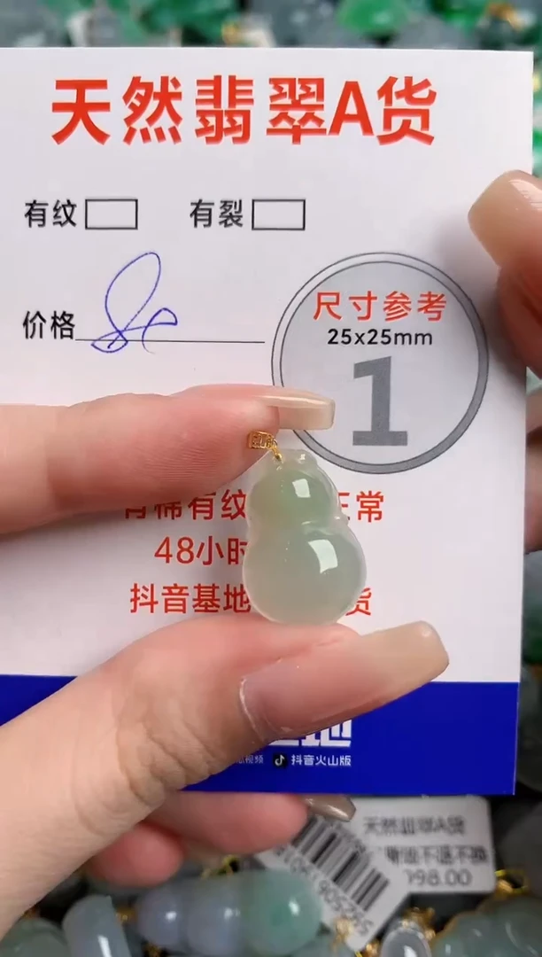翡翠18K金镶嵌颈饰24000185