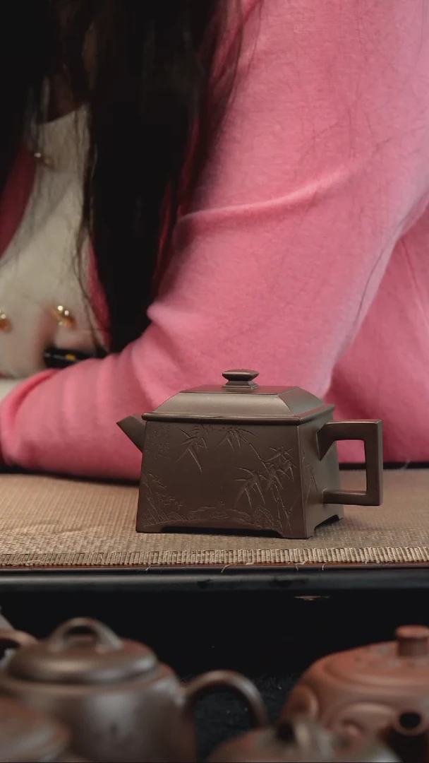 【闪购商品】紫砂茶壶老紫泥青云四方