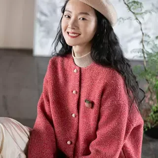 经典回归牧衣游羊羔毛毛呢外套 限量福利款 小囍不支持会员折