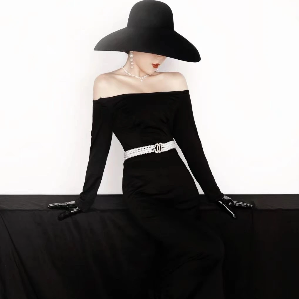 HIRMRIS手工真皮包21-551136-黑-黑金双色菱格香 双盖