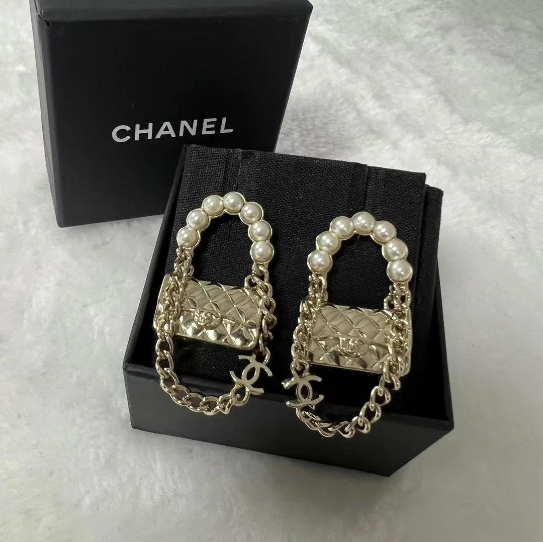 95新 Chanel/香奈儿 GGS香奈儿21s珍珠包包耳钉/79951970