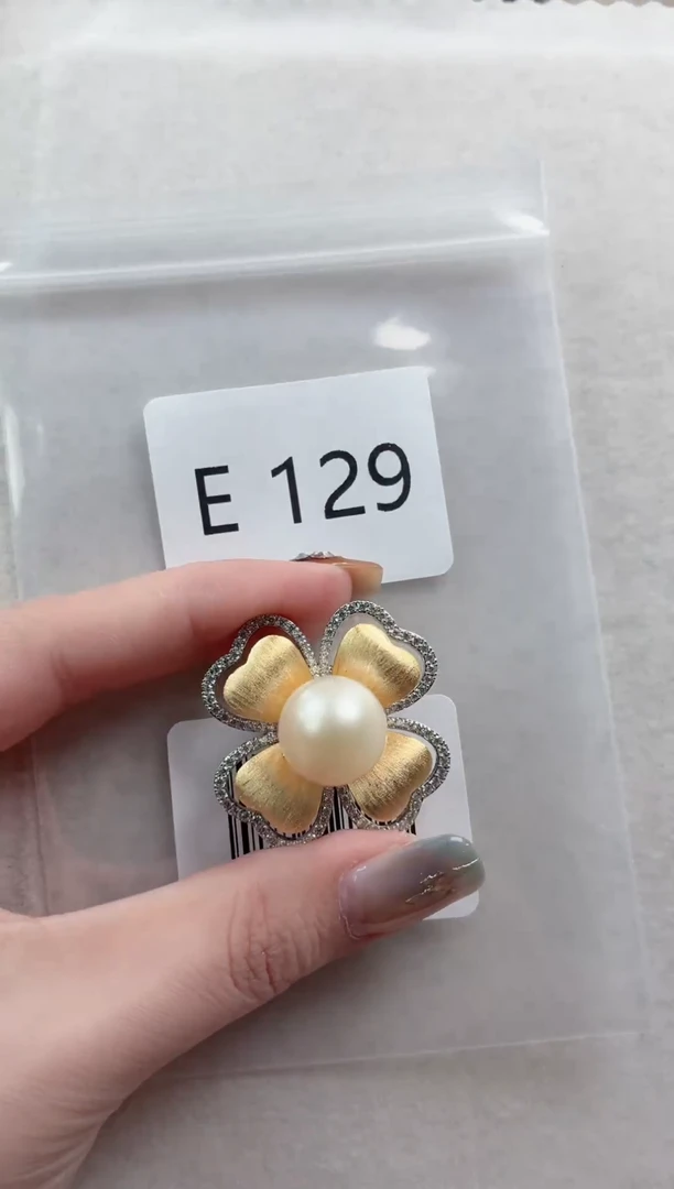未镶嵌胸针海水珍珠E129