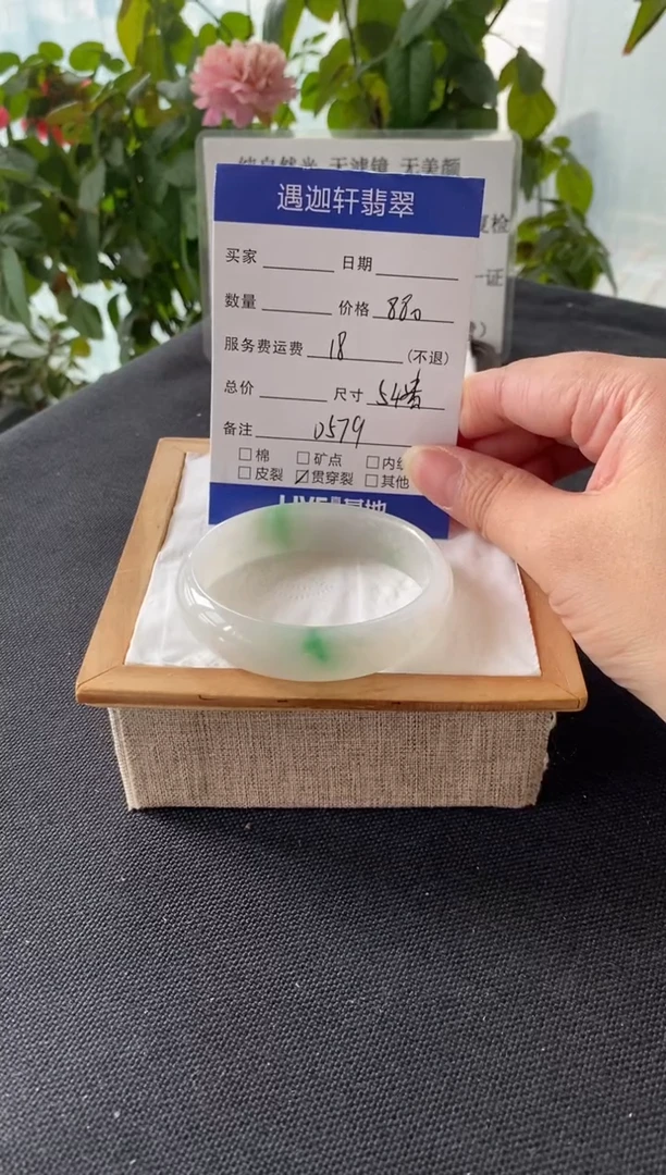 未镶嵌手镯翡翠54.5贵妃 D579编码