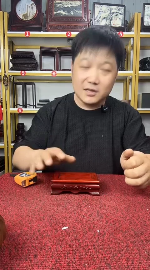 紫檀木类端景台12*8CM