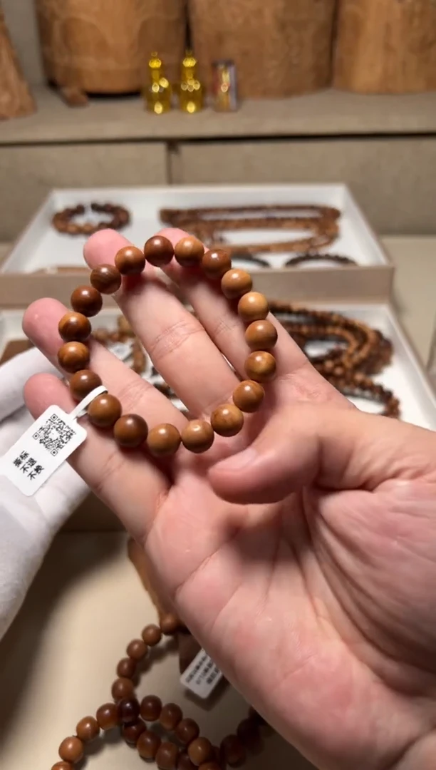 檀香木手串/手链老山檀香沉水1.0横纹瑕疵福利