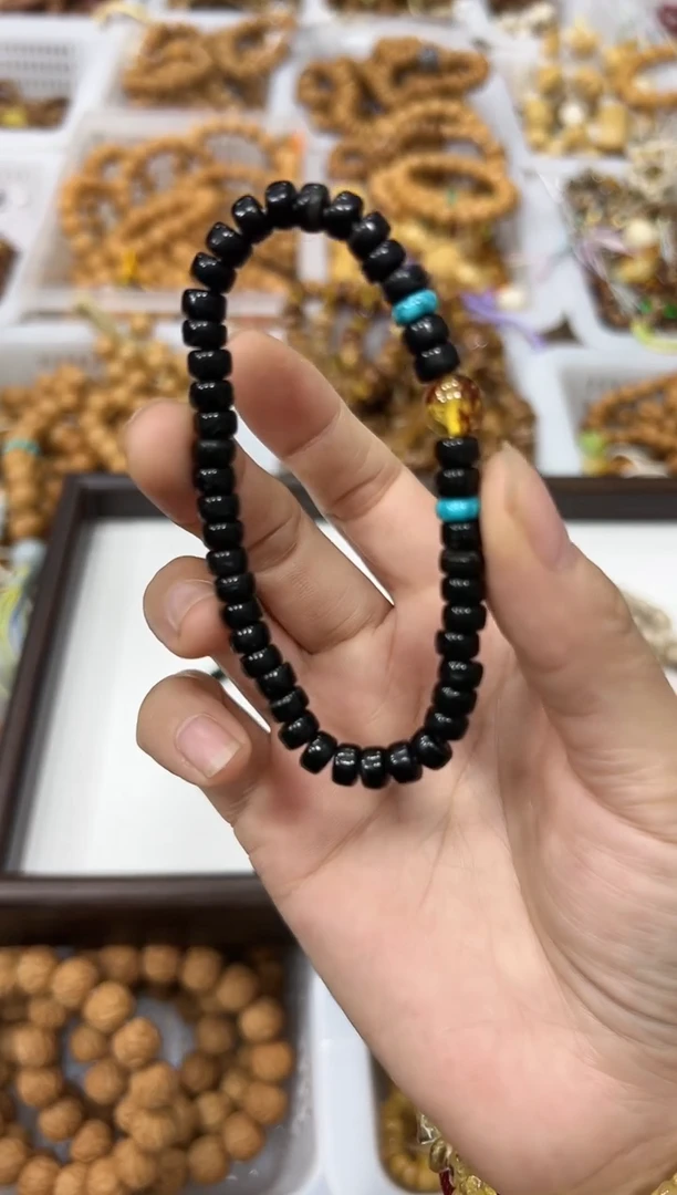 琥珀吊坠(赠链)未镶嵌diy卡6mm椰蒂 设计款 单圈