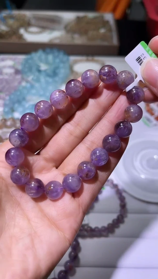 未镶嵌手链水晶J038-10mm极光紫钛单圈-多样性发其一