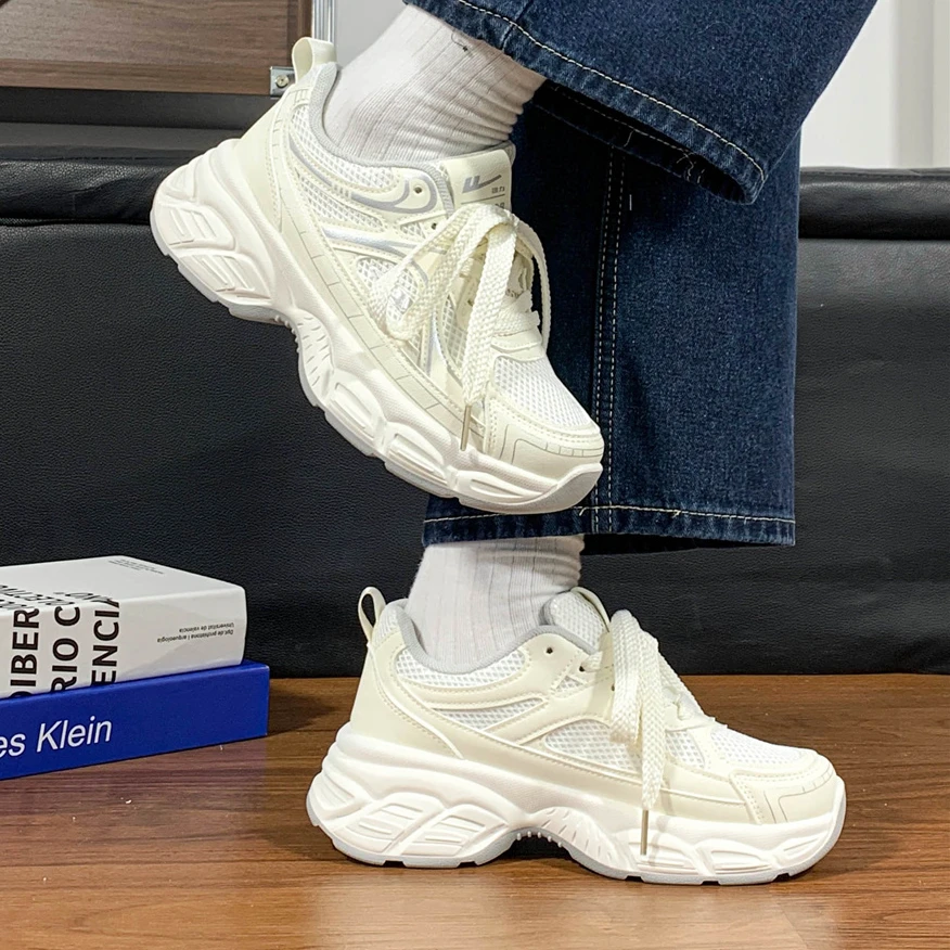 回力显脚小老爹鞋女2025春季新款厚底百搭潮流学生小众设计运动鞋