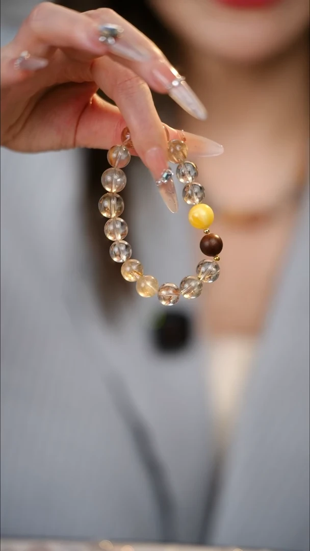 合金手串水晶金发晶