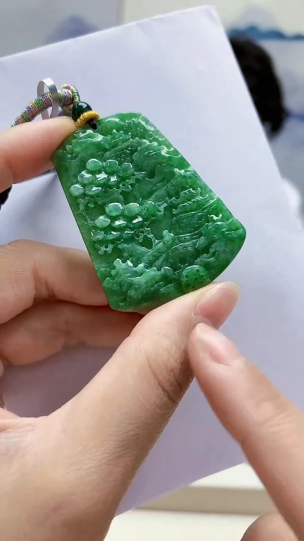 未镶嵌定制翡翠5145lr-毛货挂件20