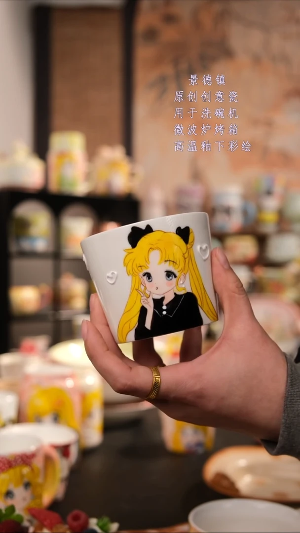 摆件陶旺的可以陶瓷手工手绘创意设计款陶瓷