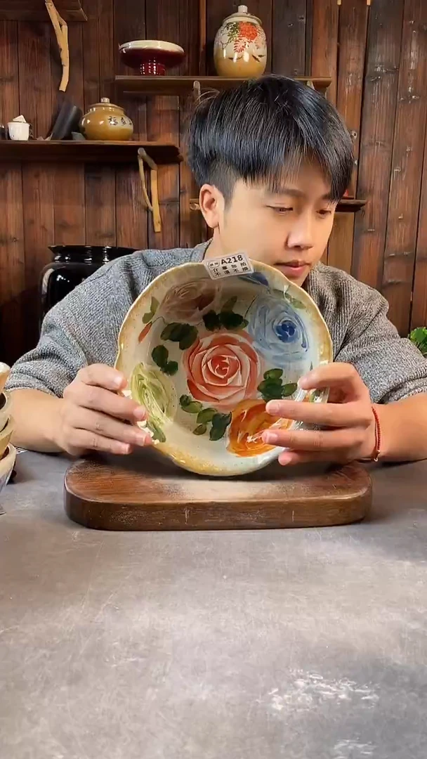 碗218瑕，手工手绘，超值陶瓷