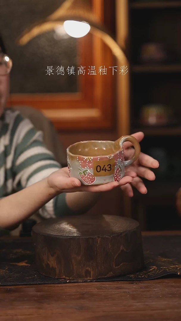 陶瓷景德镇高温釉下手绘陶瓷@L043@