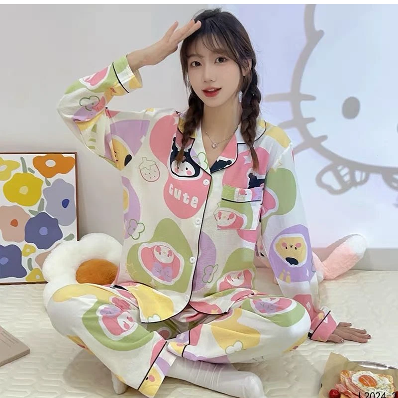 0126高端专享秋季家居服套装白粉（仓库家居专场）